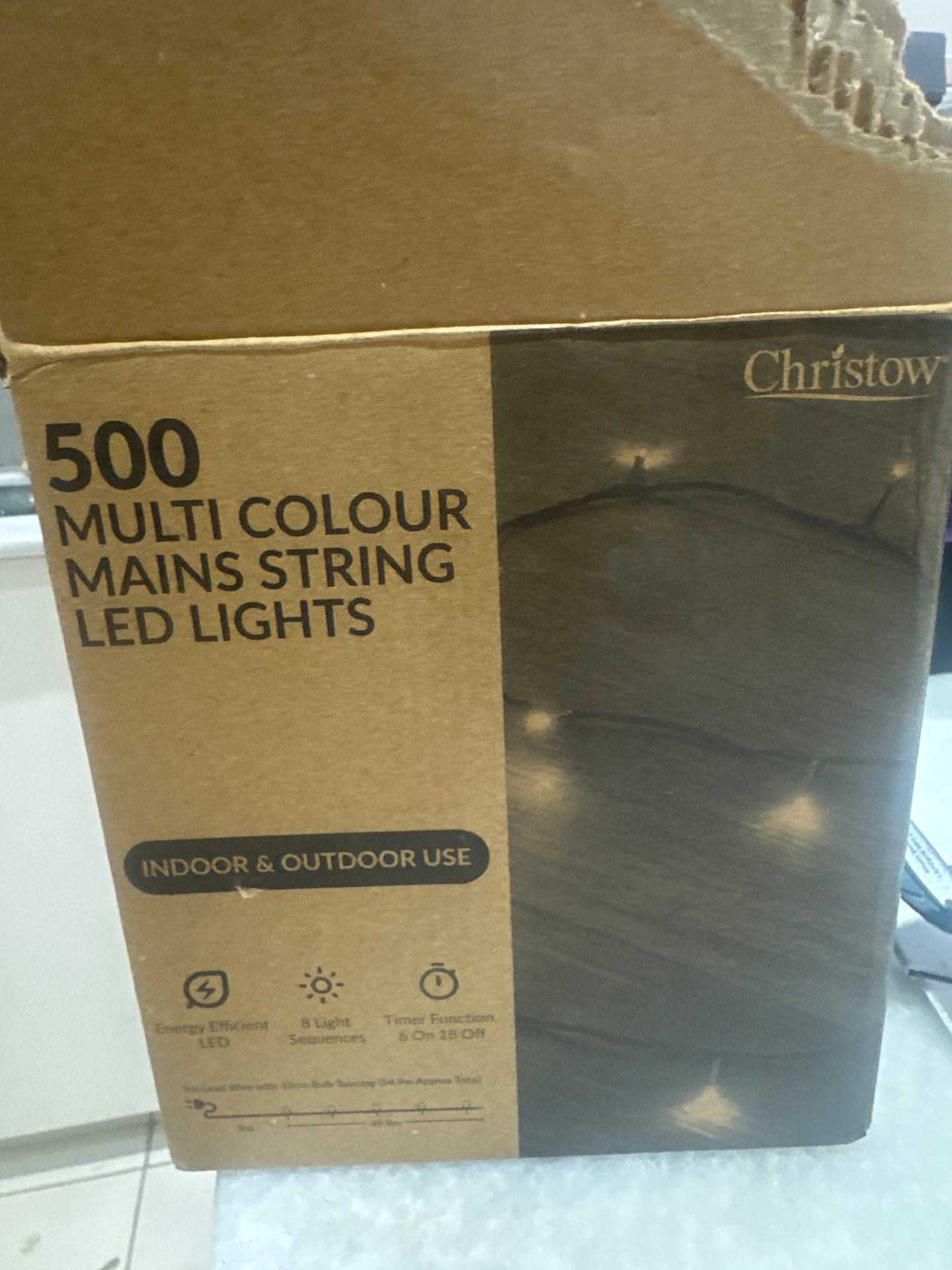 500 luces LED de 49 pies de Navidad en racimo de luces multicolor y cálida, miniatura 14